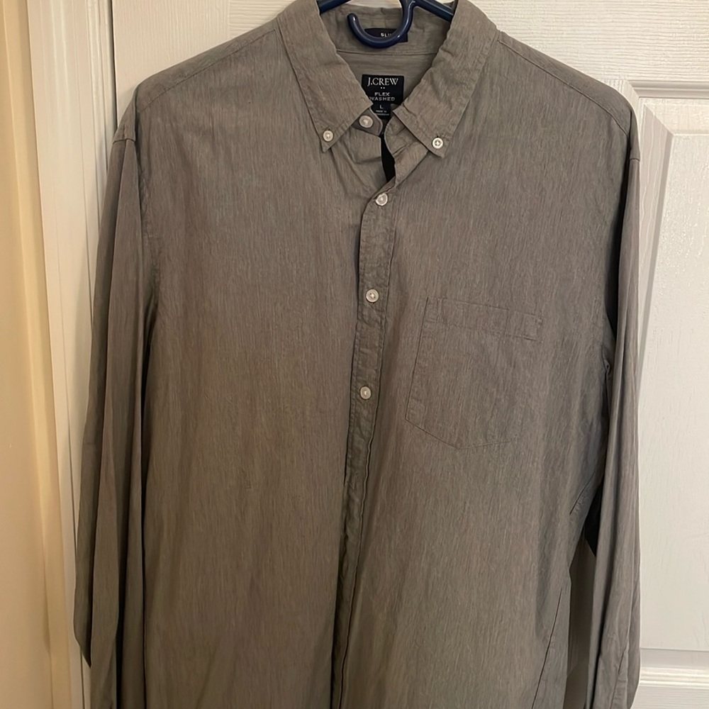 Almost new grey jcrew button down long sleeve